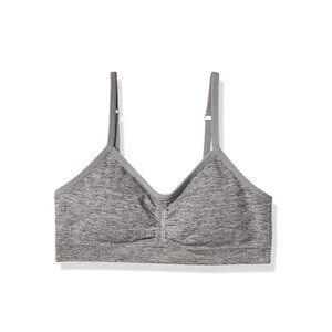 Maidenform Girls Gray Seamfree Adjustable Straps Removable Cups Training Bra Sm